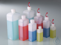 Narrow neck-square bottle 100 ml HDPE, rectangular plan with lid  Square bottles with screw cap,...