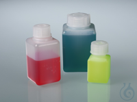 EH-square bottle 20 ml HDPE, square. Floor plan with lid  Narrow mouth square bottles, HDPE For...