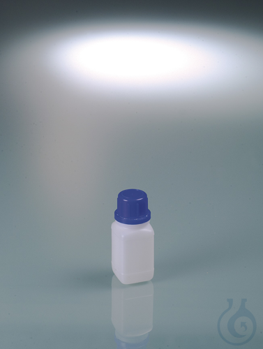 Narrow-necked reagent bottle, HDPE, 100 ml, w/ cap