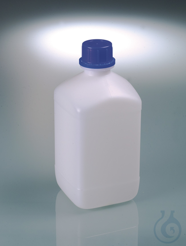 Narrow-necked reagent bottle, HDPE, 1000ml, w/ cap