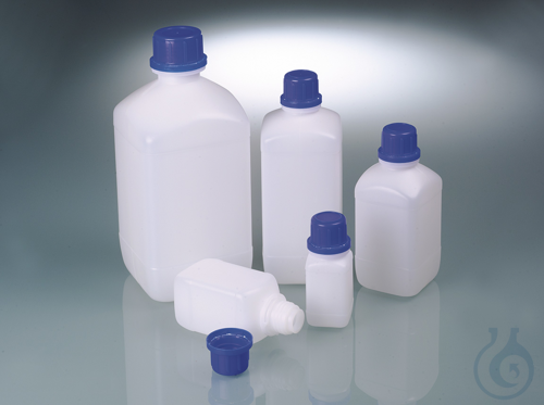 Narrow-necked reagent bottle, HDPE, 500 ml, w/ cap