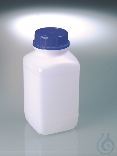 Wide-necked reagent bottle, HDPE, 500 ml, w/ cap