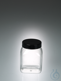 Weithalsdose vierkant., PETG glasklar, 50 ml, m.V. Die glasklare, quadratische Weithalsdose aus...