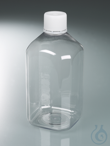 Laborflasche PET steril, glasklar, m.Grad., 1000ml