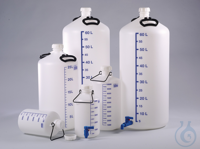Storage bottle w/ thread. con., HDPE, 5 l, w/ cap Robust storage bottle with particularly thick...