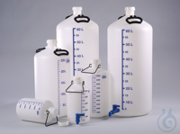 Storage bottle w/o thread. con., HDPE, 5 l, w/ cap Robust storage bottle with particularly thick...