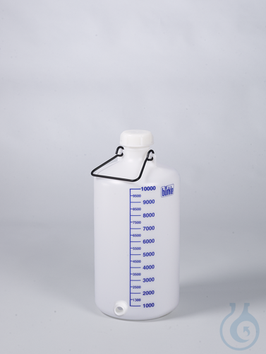 Vorratsflasche mit Gewindestutzen, HDPE, 10l, m.V.