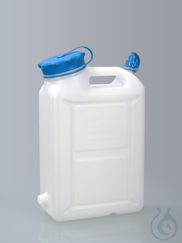 Weithalskanister m. Gewindestutz., HDPE, 11l, m.V.