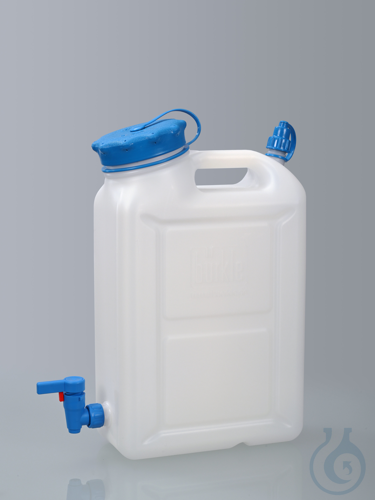 Weithalskanister m. Gewindestutz., HDPE, 11l, m.V.