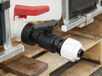 Auslaufhahn IBC m.Schlauchverschraub., S60x6 u. 1" Auslaufhahn IBC mit...