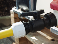 IBC discharge valve w/ hose screw conn. - S60x6/1" IBC discharge valve with...