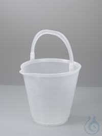 Polypropylen-Eimer, transparent, mit Ausguss, 12l Eimer für Transport, Umfüllen und Mischen....
