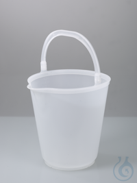 Polypropylen-Eimer, transparent, mit Ausguss, 15l Eimer für Transport, Umfüllen und Mischen....