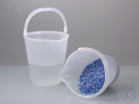 Bucket made of PP, transparent, w/ spout, 12l Bucket for transporting, decanting and mixing. Safe...