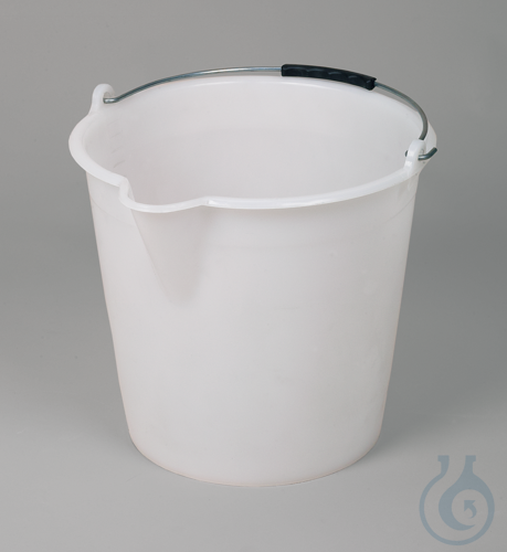 Industrie-Eimer, LLDPE weiss, mit Metallbuegel,...