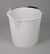 Industrial bucket, LDPE white, w/ metal handle, 9l Industrial bucket for transporting, decanting...