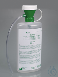 Eye rinsing bottle, PE, instruction printed on GER Empty bottle for 600 ml contents, leakproof...