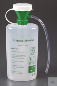 Eye rinsing bottle, PE, instruction printed on GER Empty bottle for 600 ml contents, leakproof...