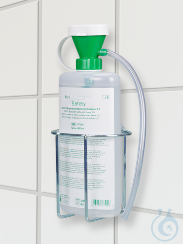 Wall fixture, eye rinsing bottle