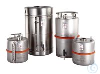 Sicherheitsbehälter V4A, Zapfhahn, Überdruckv.,10l Sicherheitsbehälter aus Edelstahl mit...