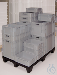 Stacking container 48 Ltr., PP 600x400x250 mm w/o. lid  Stacking and storage containers, PP...