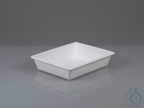 Laborschale, PP weiss, innen LxB 180x240 mm, 3 l