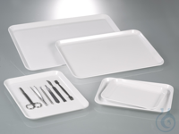 Instrum.-tablet, 190x150x17mm white, melamine resin  Instrument trays, melamine For clean storage...