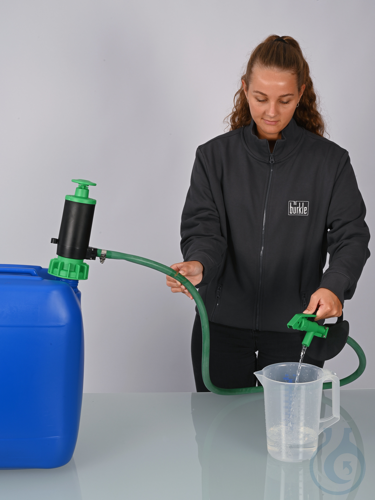 Auslaufschlauch mit Hahn,PumpMasterSaeuren,gruen