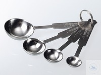 Stainless steel measuring spoons set (1,25-15 ml) Stainless steel measuring spoon in a set of 4,...