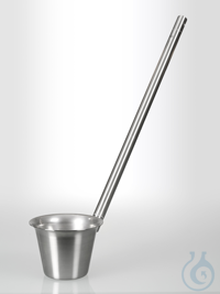 Becher Edelstahl, verlängert, 1000ml, TeleSchöpfer Probenahmeschöpfer aus Edelstahl V2A (1.4301)...