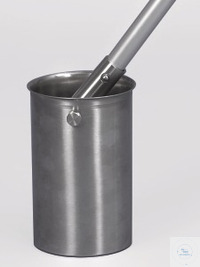Pendulum beaker V2A, capacity 1000 ml, TeleScoop This beaker automatically swings to a horizontal...