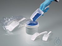SteriPlast sample scoop 250 ml with lid, PS, white, sterile, pack of 10 Disposable scoops...