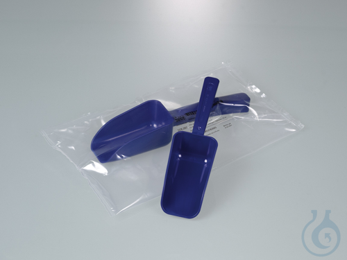 Detectable scoops, blue, PS, sterile, 500 ml