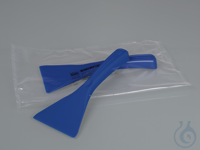 Food scrapers, blue, PS, sterile, 80 mm The SteriPlast® scraper for foodstuffs, made of blue...