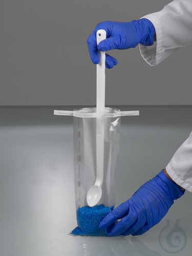 Sampling spoon, long handle, 5ml, PS,white,sterile