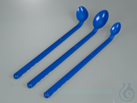 Löffel für Lebensmittel, langer Griff, blau Der blaue Farbton kommt in natürlicher Form in...