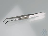 Pincette acier inoxydable, pointes coudées, 130 mm La pincette angulée en acier inoxydable permet...