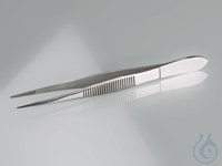 Forceps, stainless steel, sharp, straight, 105 mm The sturdy stainless steel tweezers are ideal...