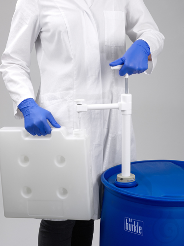 Fasspumpe Ultrarein PTFE mit Auslaufbogen, 95 cm