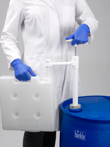 Fasspumpe Ultrarein PTFE mit Auslaufbogen, 95 cm