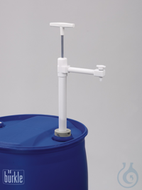 Barrel pump Ultrarein from PTFE immersion depth 600 mm, dip tube-Ø 32 mm Barrel pump, PTFE, with...