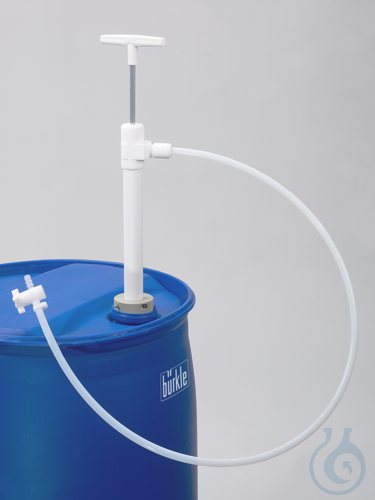 PTFE barrel pump Ultrapure w/ d. hose/stopc., 60cm