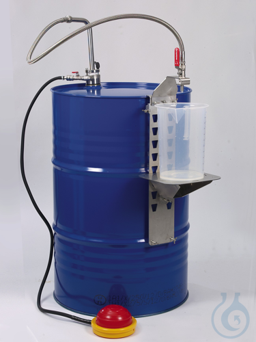 Drum holder for placing filling containers, V2A