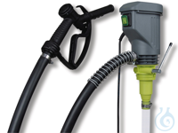 Elektr. Fasspumpe Petro, mit Standard-Zapfpistole Der integrierte Heberschutz verhindert Leckage...