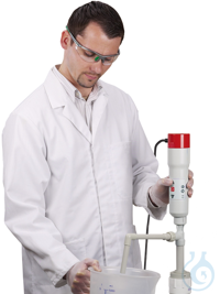 Barrel pump EnergyOne with power supply unit, rigid discharge tube (immersion pipe 50 cm) Barrel...