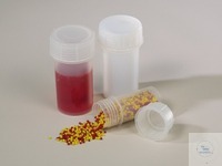 Sample container, round, PFA, 180 ml, w/ closure Sample box with screw lid. Ideal for taking...