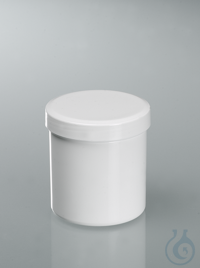Pot met schroefdop PP 250 ml PP, wit Steriliseerbaar  Welgevormde doos (verpakking) met...