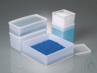 All-purpose box square, PE, 500ml, L:103 mm, w/cap Box for storing, packing, taking samples,...