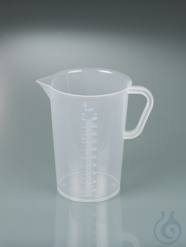 Messbecher mit Henkel, PP, 2000ml, transp. Skala