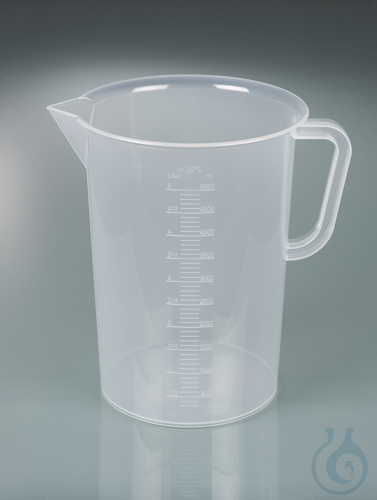 Messbecher mit Henkel, PP, 5000ml, transp. Skala